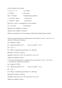 Korelacja wzajemna i gęstość mocy widmowej w MATLAB