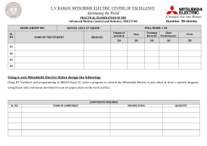 Robotics Practical Exam: Mitsubishi Robot Control