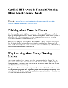 Certified HFT Award in Financial Planning (Hong Kong) (Chinese) Preparation Guide Essential Study Resources