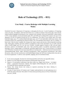 Course Redesign Case Study: Multiple Learning Modes