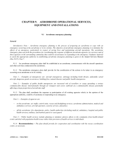 Aerodrome Emergency Planning & Rescue: Aviation Operational Services