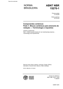 Norma ABNT NBR 15270-1:2005 - Blocos cer&acirc;micos para alvenaria de veda&ccedil;&atilde;o