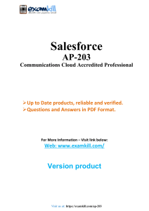 Salesforce AP-203 Exam Questions & Answers