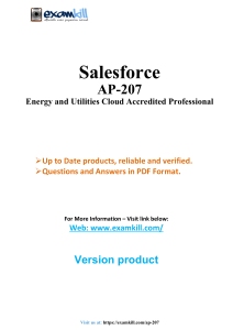 Salesforce AP-207 Exam Prep: Energy & Utilities Cloud