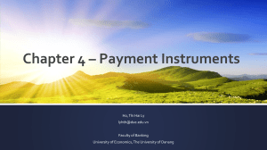 Bills of Exchange: Payment Instruments Presentation