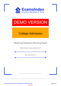 Maternal-Newborn Nursing Exam Demo | Practice Questions