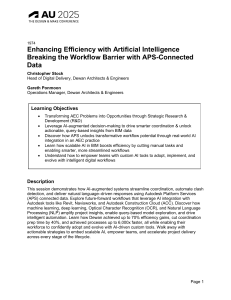 AI in AEC: Enhancing Efficiency with APS-Connected Data