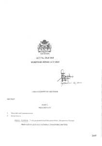 Maritime Zones Act 2010 - Guyana Law