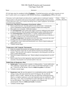 Vital Signs Check-Off: Nursing Assessment Guide