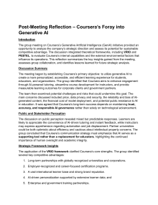 Coursera GenAI Strategy: Post-Meeting Reflection & Strategic Analysis