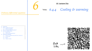 Cooling & Warming: Differential Equations Lecture