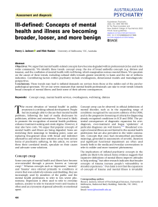 Mental Health Concepts: Degradation, Concept Creep, and Overdiagnosis
