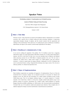 AI in Healthcare: Medical Coding & Claims Transformation