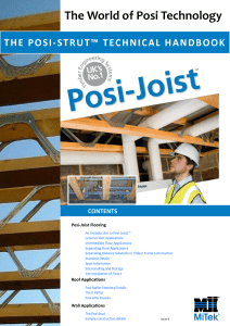 Posi-Strut Technical Handbook: Joist Design & Installation