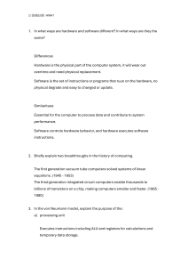 Computer Architecture HW#1: Hardware, Software, and Moore's Law