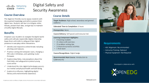 Digital Safety & Security Awareness Course Overview