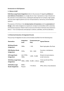VLSI Systems Introduction: Definition & History