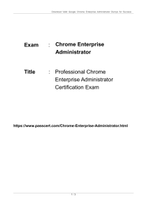 Professional Chrome Enterprise Administrator Certification PDF Dumps