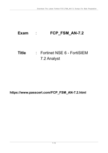 FCP_FSM_AN-7.2 Exam Dumps: Fortinet NSE 6 - FortiSIEM 7.2 Analyst