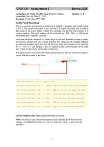 CAIS 131 Assignment 3: Turtle Food Reaching Game Programming Task
