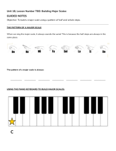 Building Major Scales: Guided Notes for Music Theory