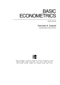 Basic Econometrics Fourth Edition - Damodar N. Gujarati Textbook