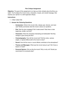 Film Critique Assignment: Analyze A Man Called Otto