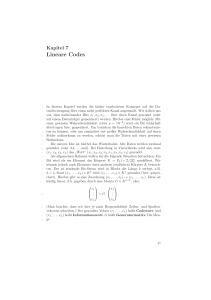 Lineare Codes (1)