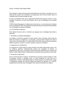 Gesti&oacute;n de Proyectos: Sistema de Entrega de Valor