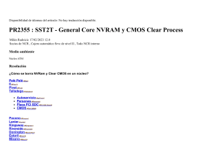 Proceso de borrado de NVRAM y CMOS de n&uacute;cleo general de NCR