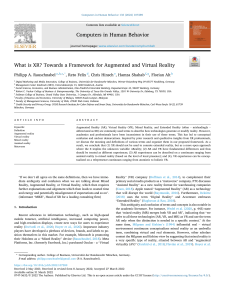 What is XR? Framework for Augmented & Virtual Reality Definitions