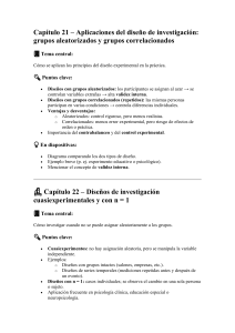 Dise&ntilde;o de investigaci&oacute;n: grupos aleatorizados y cuasiexperimentales