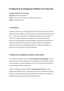 El impacto de la IA en la educaci&oacute;n: beneficios y desaf&iacute;os