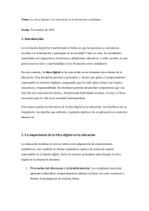 &Eacute;tica Digital y Formaci&oacute;n Ciudadana