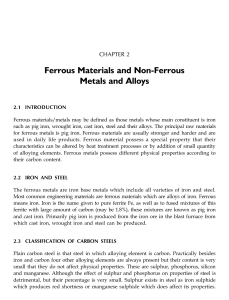 Ferrous & Non-Ferrous Metals & Alloys: Properties & Manufacturing