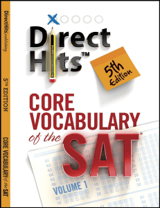 Direct Hits Core Vocabulary of the SAT: 5th Edition Study Guide