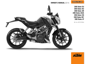 KTM 390 Duke Owner's Manual 2014 - Operation & Maintenance Guide