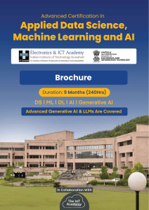 Advanced Certification in Applied Data Science, ML & AI | IIT Guwahati
