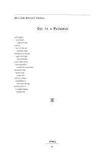 Ode to a Raindrop by William Wright Harris - A Poetic Journey