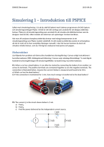 Simulering 1 &ndash; Introduktion till PSPICE
