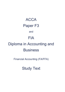 ACCA F3 & FIA Financial Accounting (FA/FFA) Study Text - Kaplan Publishing