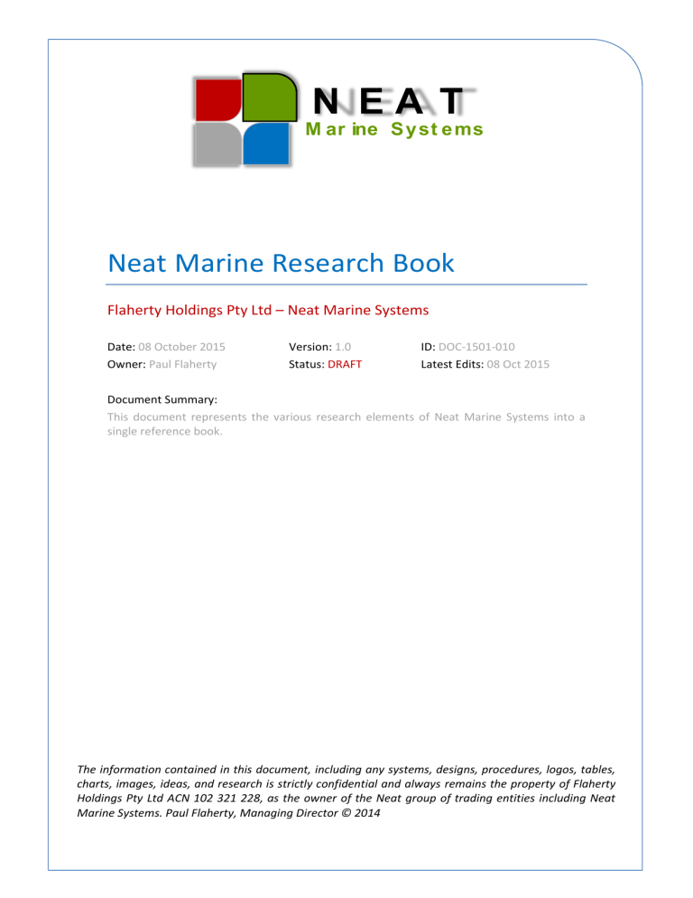 Neat Marine Research Book: Electrical, Control & AV Systems