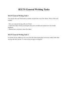 IELTS General Writing Tasks: Practice Prompts for Task 1 & 2