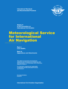 ICAO Annex 3: Meteorological Service for International Air Navigation