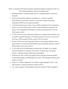 IFRS & LIFO : Entretien sur les m&eacute;thodes d'&eacute;valuation des stocks