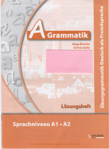 Deutsch-Grammatik A1-A2 L&ouml;sungsheft: &Uuml;bungsgrammatik