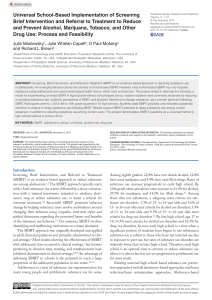 Universal School-Based SBIRT for Adolescent Substance Use Prevention