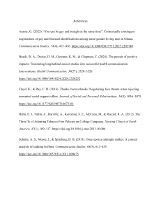 Academic References & In-Text Citations: Communication & Health Studies