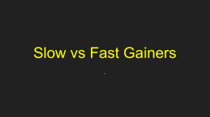 Slow vs Fast Gainers: Training Adaptation & Programming Strategies