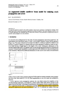 Augmented Double Cantilever Beam Model for Crack Propagation and Arrest